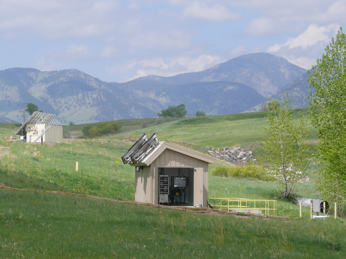 Rocky Flats Site solar-powered water treatment system. 