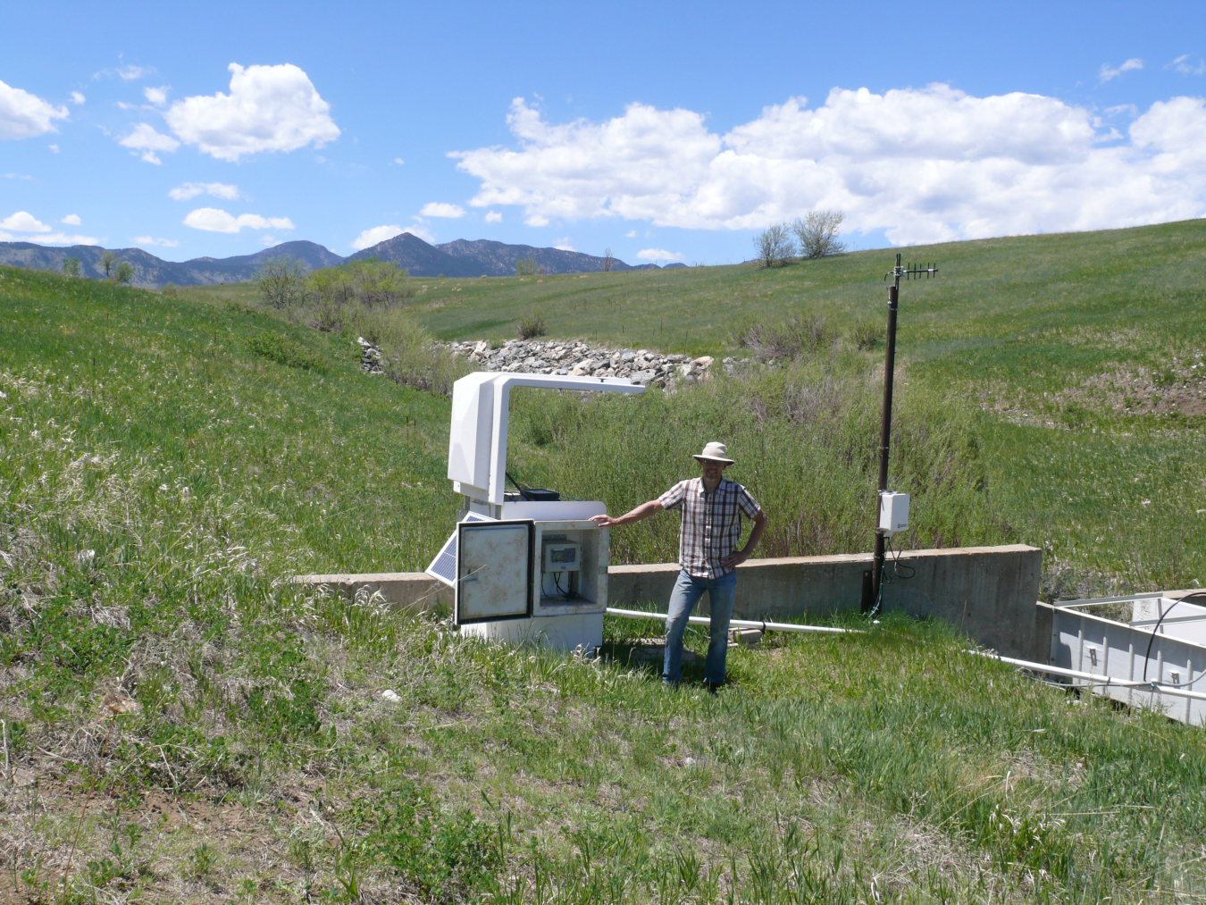 George Squibb at the Rocky Flats Site surface water monitoring unit.