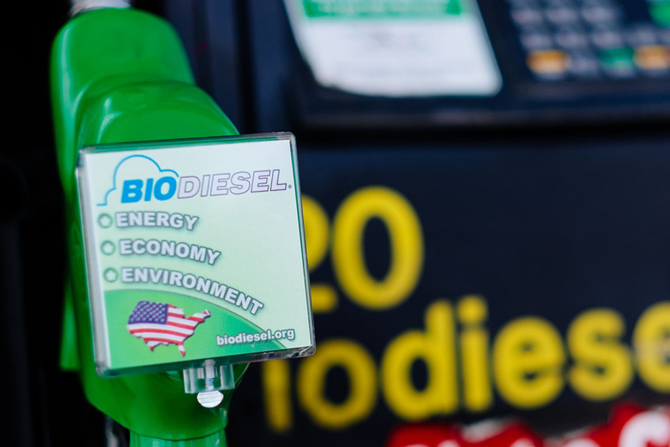 Biodiesel dispenser nozzle.