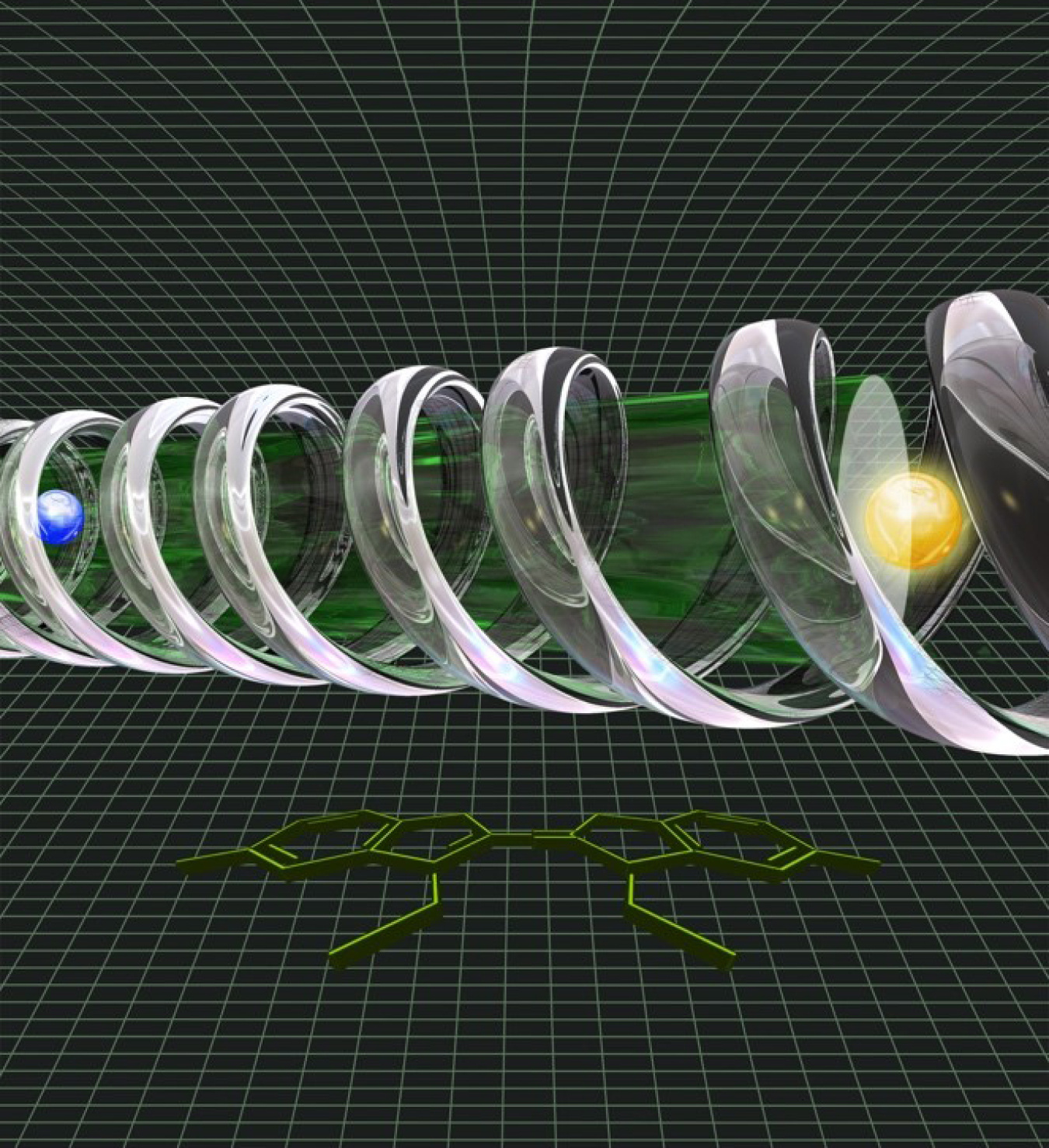 DNA and a new type of molecular aggregates act as a molecular bridge in artificial light-harvesting systems, connecting light-absorbing and light-emitting molecules. Experiments suggest almost no energy loss during the transfer.