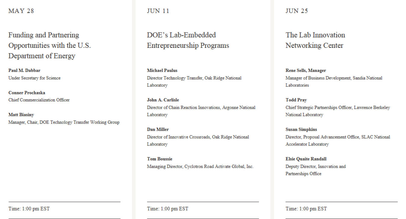 Webinar Blog Calendar 