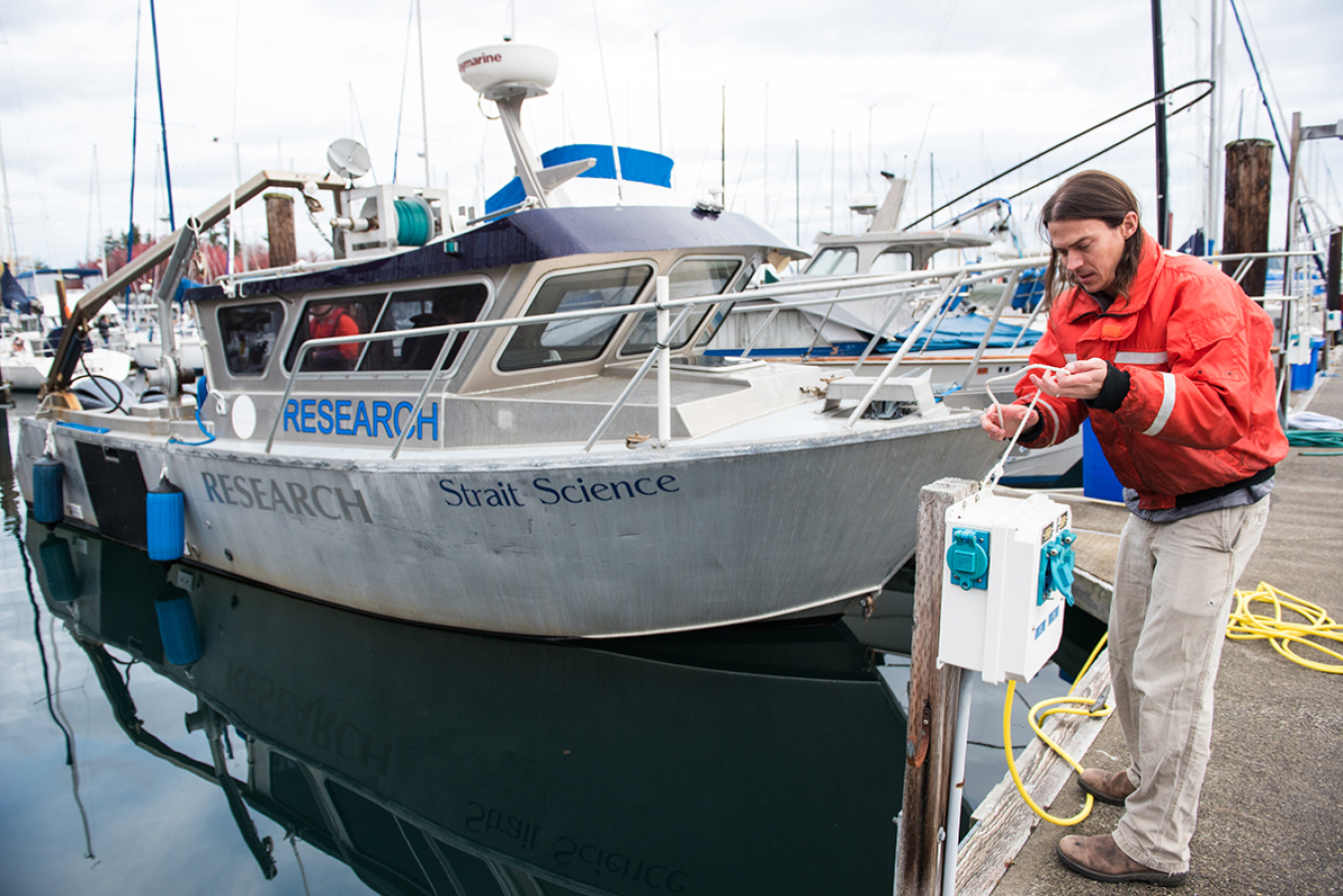 Garrett Staines conducts ocean research.