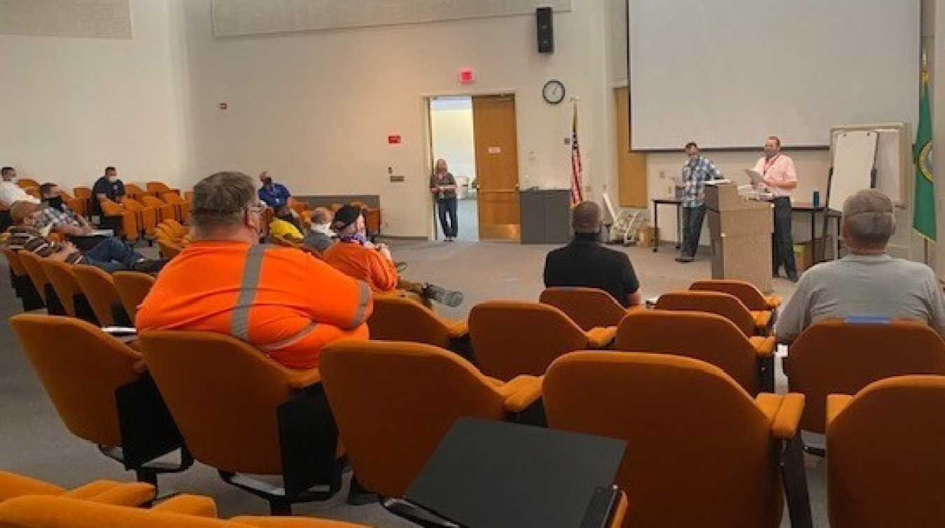 The emergency preparedness team at the EM Hanford Waste Treatment and Immobilization Plant held its first Hazardous Facility Emergency Response Organization tabletop drill recently.