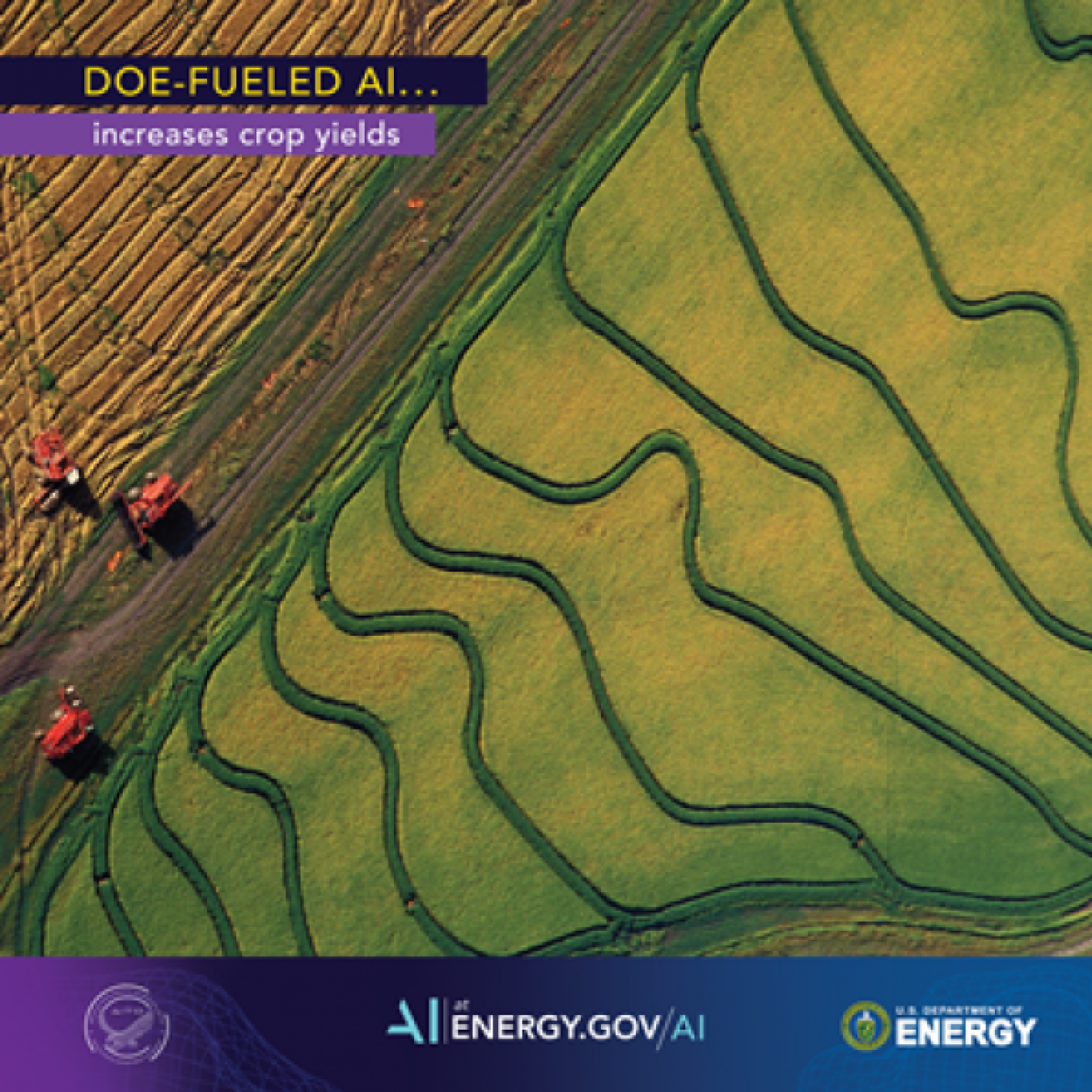artificial intelligence machinery operating in crop field