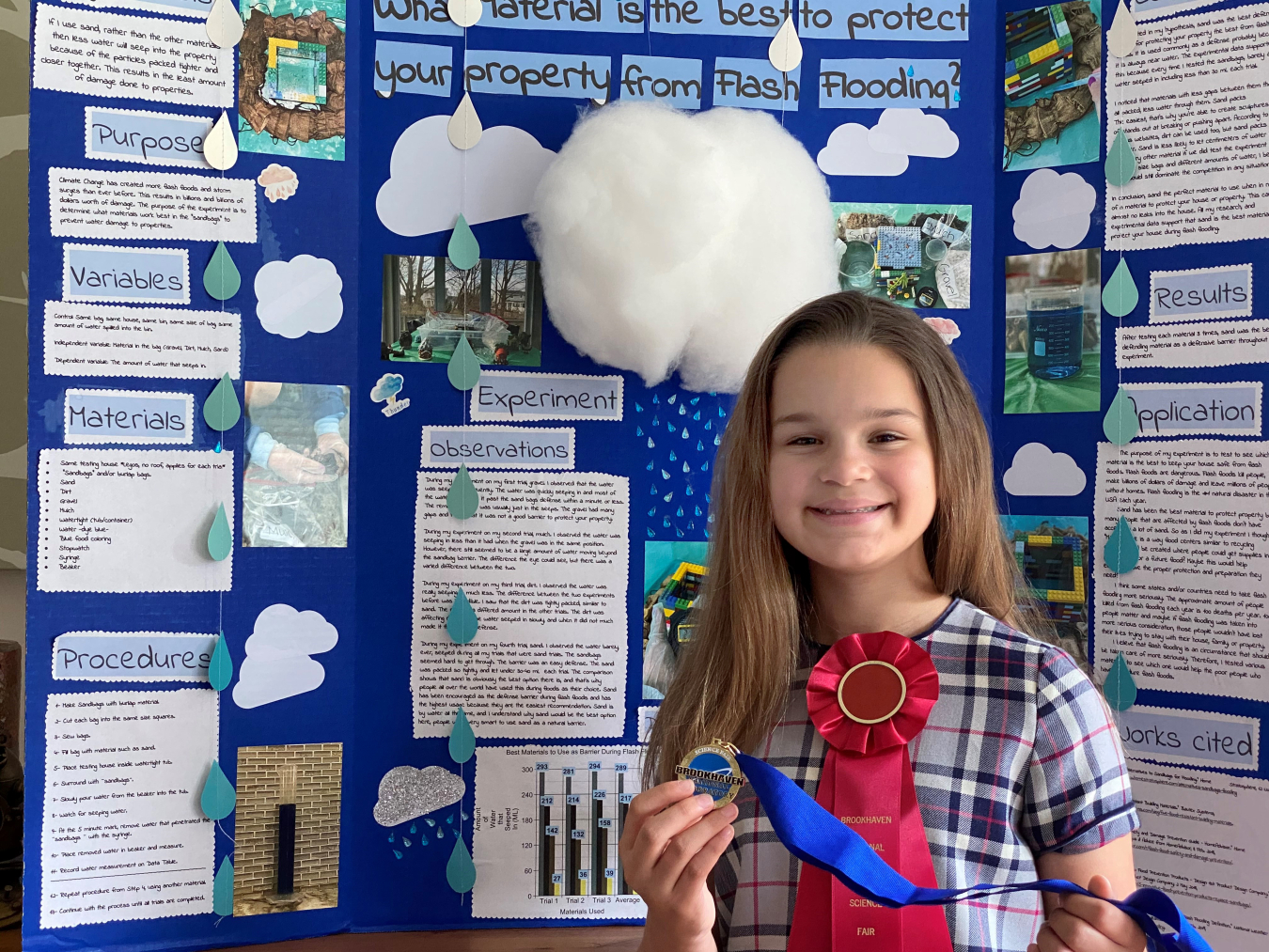 A student participant in the Brookhaven National Laboratory Science Fair in 2020