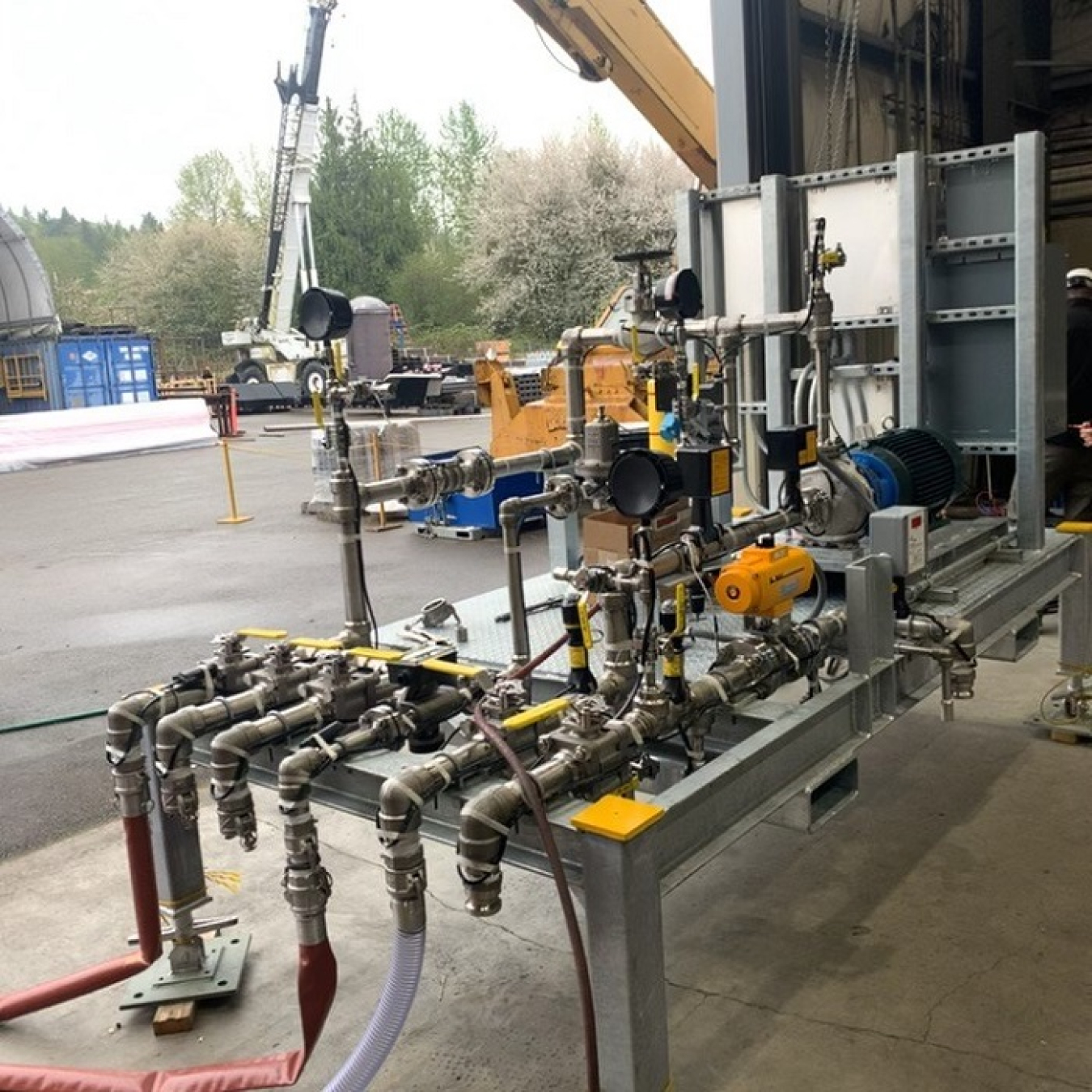 A factory acceptance test for a Savannah River Remediation equipment procurement was completed remotely instead of in-person at the manufacturer’s site due to COVID-19 travel restrictions.