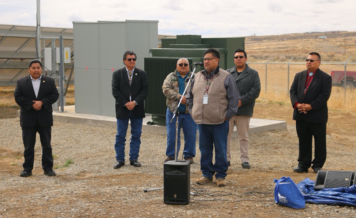 Councilmembers from Ute Mountain Ute at the commissioning ceremony.