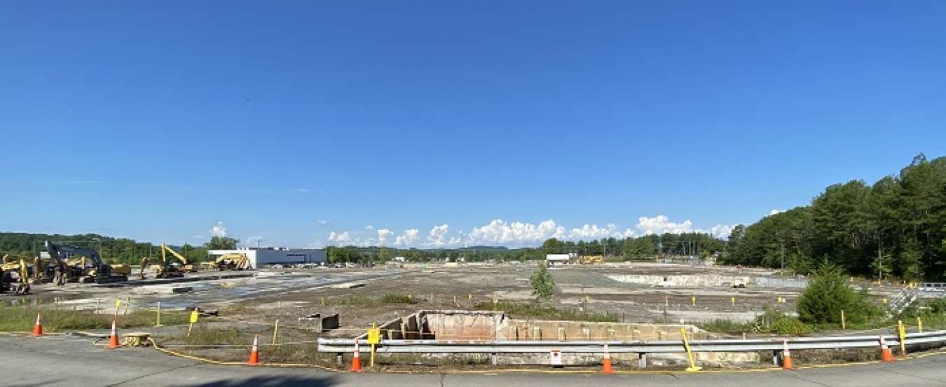 A view of the Centrifuge Complex area after demolition was completed at the end of July 2020. Completion of this project brings EM significantly closer to completing its cleanup goal at the East Tennessee Technology Park, an EM 2020 priority.