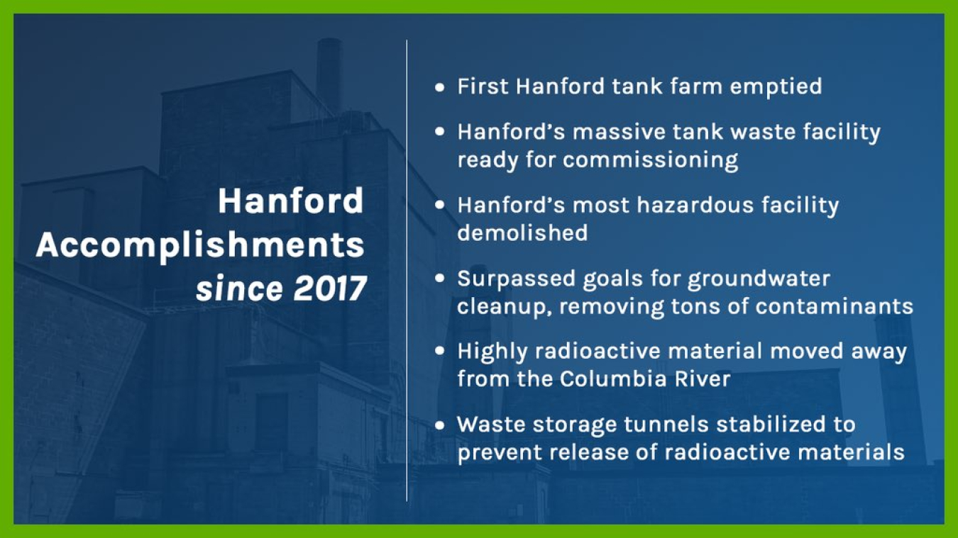 Hanford Successes Slide Image