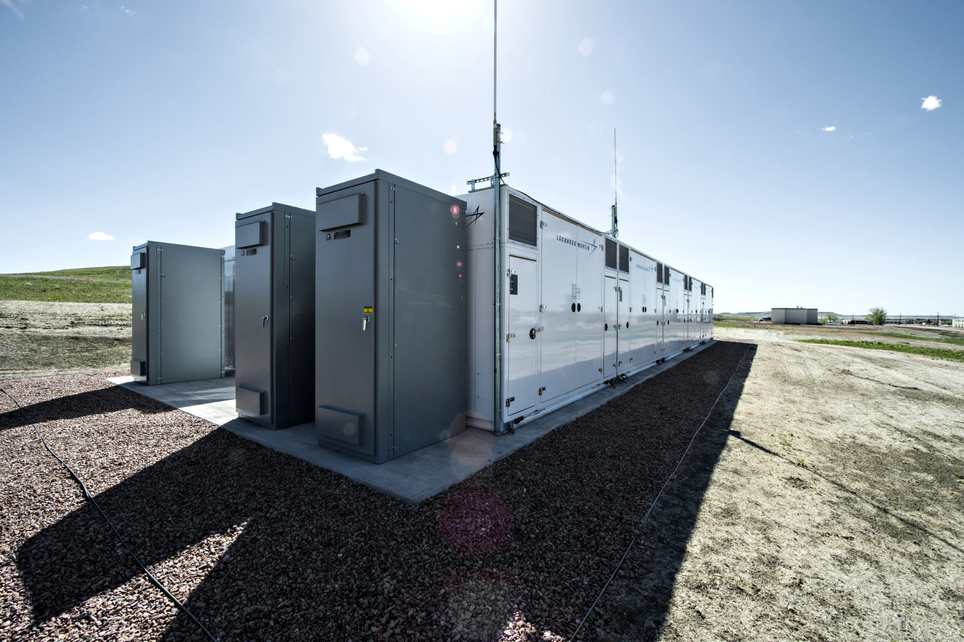 Utility scale lithium ion Battery Energy Storage System (BESS) installation at Ft. Carson is paired with photovoltaic solar power