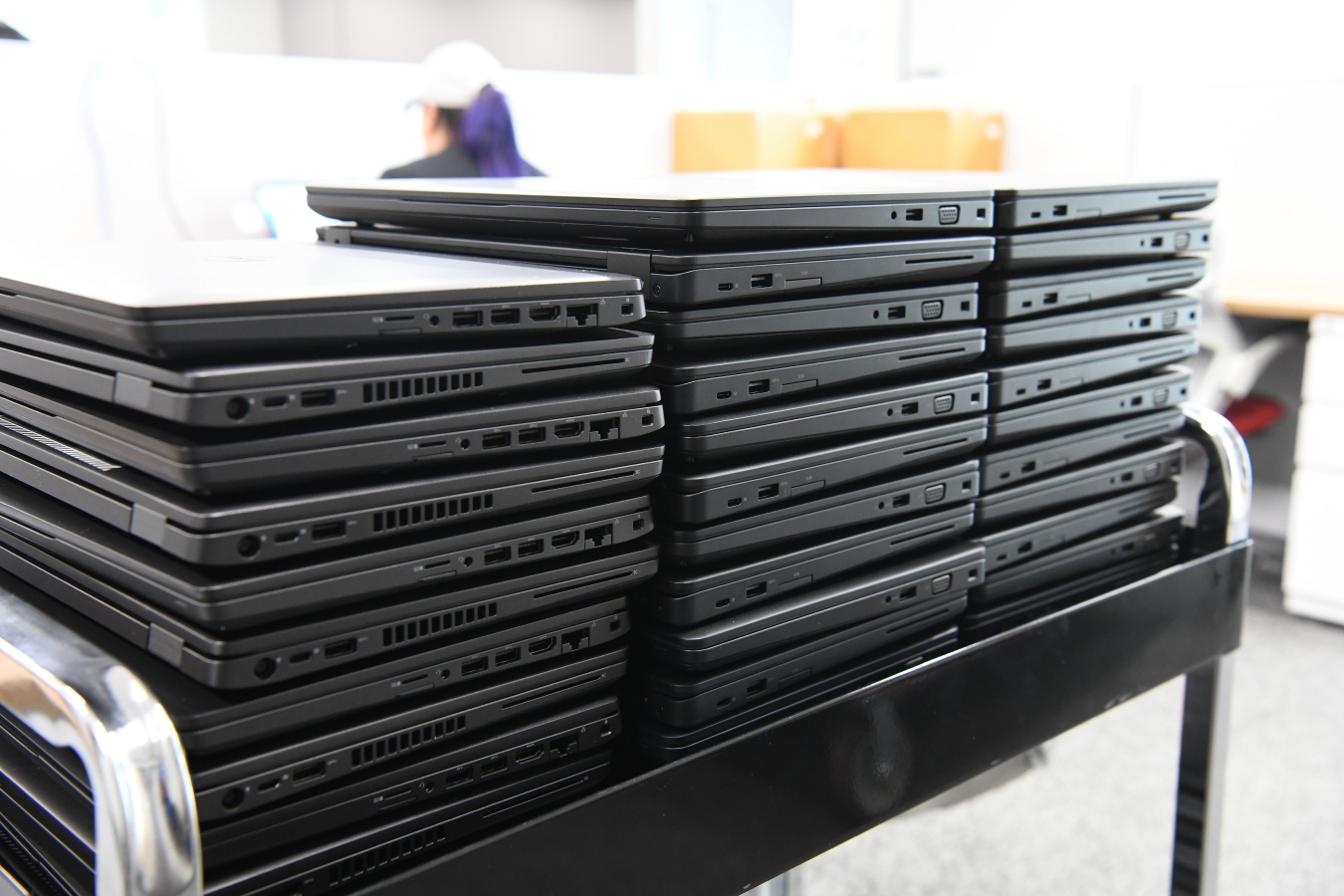 Laptops destined for Consolidated Nuclear Security employees were a key part of the transformation to telework.
