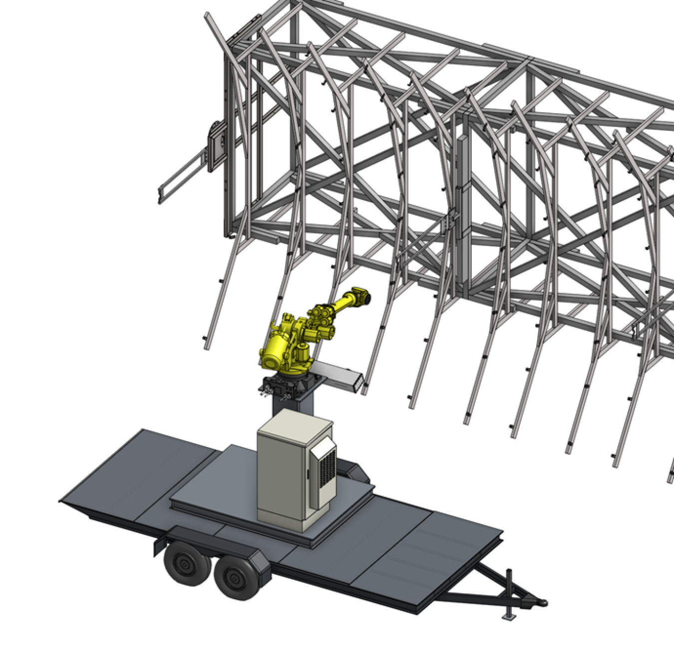 A robotic alignment system on a mobile platform.