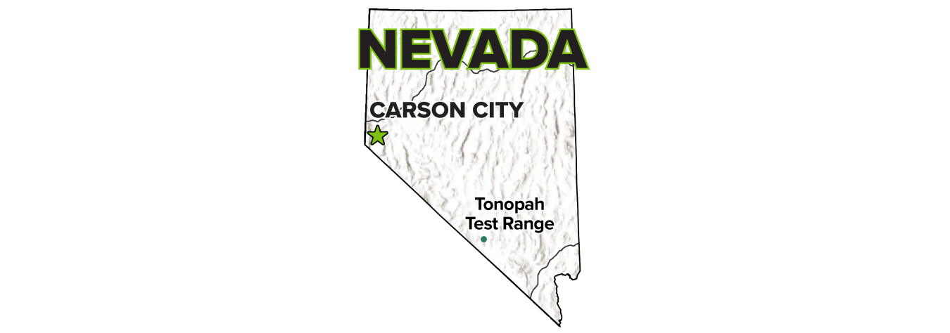 Tonopah Test Range, NV, Site Map