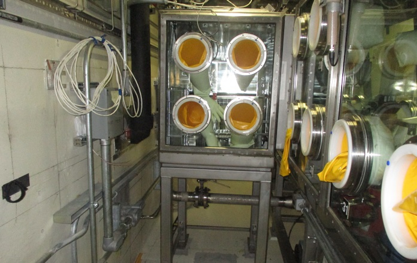 A wing cabinet installation was part of the second phase of the K Area Interim Surveillance glovebox process optimization scope.