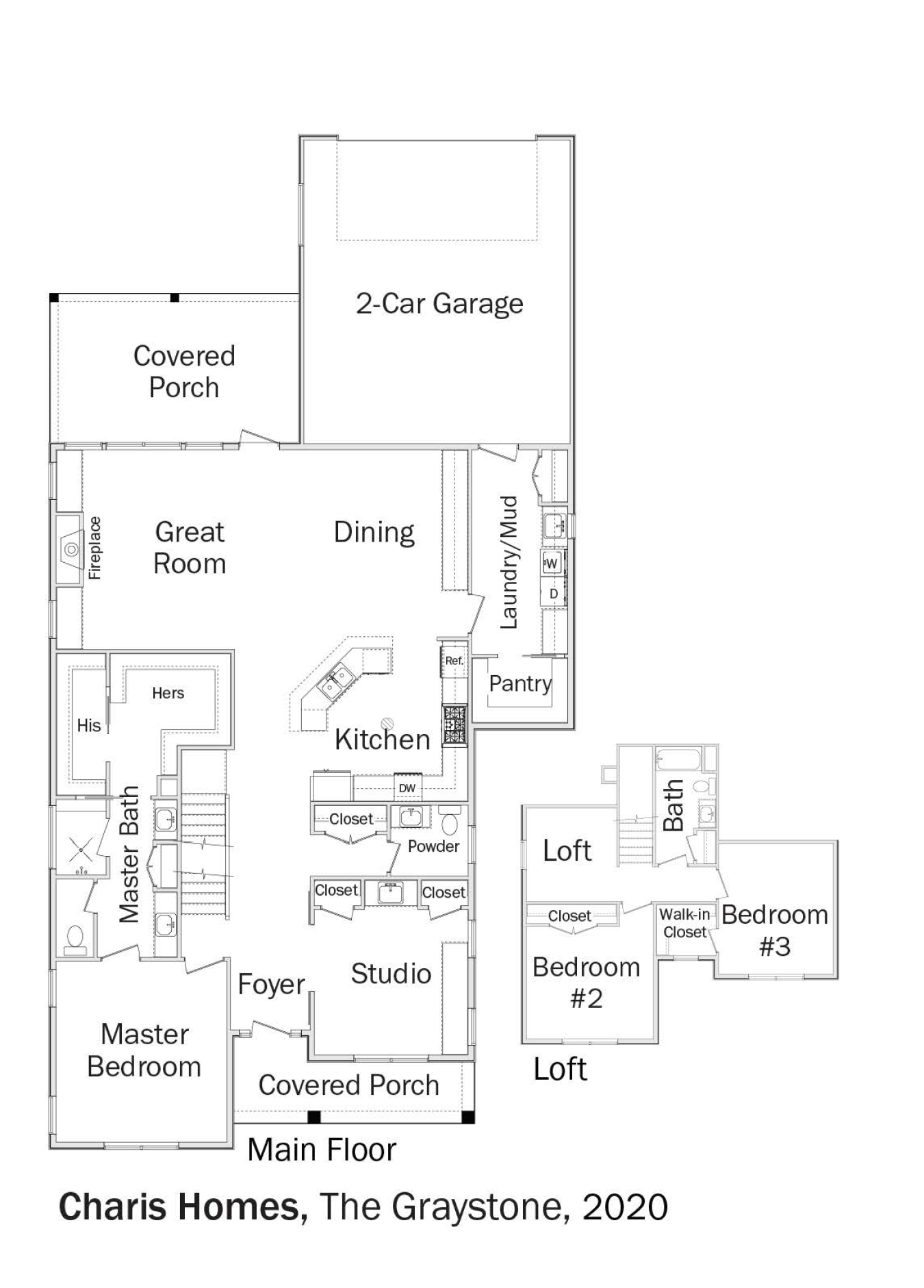 Floorplans for DOE Tour of Zero: The Graystone by Charis Homes.