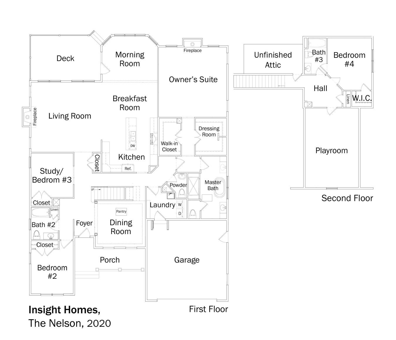 Floorplans for DOE Tour of Zero: The Nelson by Insight Homes.