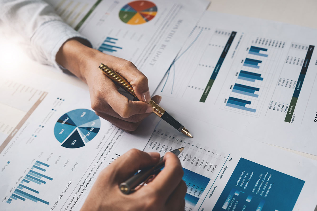 Project planning graphs and infographics.