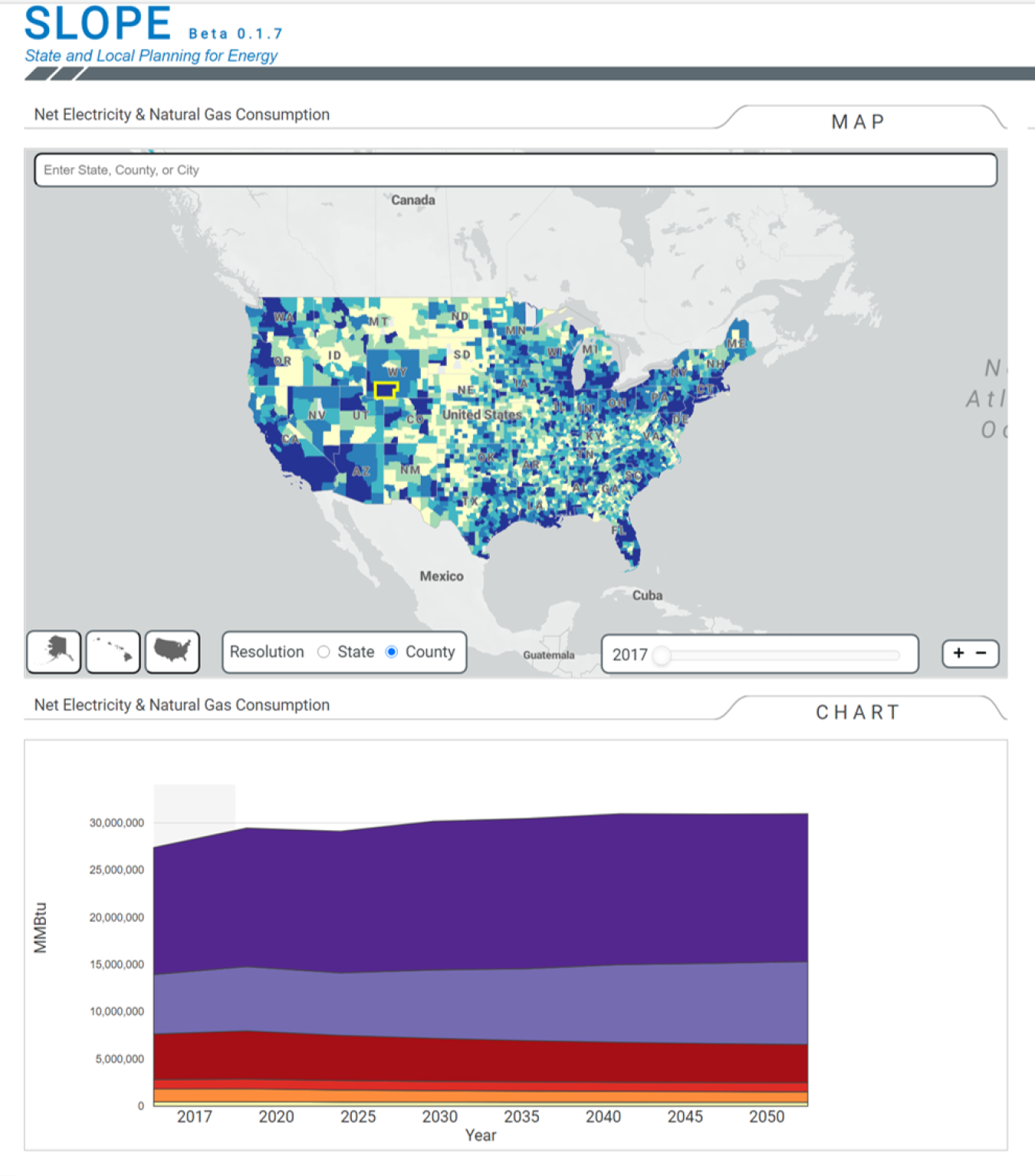 The State and Local Planning for Energy (SLOPE) tool aims to improve data-driven state and local energy planning by integrating and resolving planning-relevant data at jurisdictional levels. SLOPE Beta integrates data on energy efficiency and renewable...