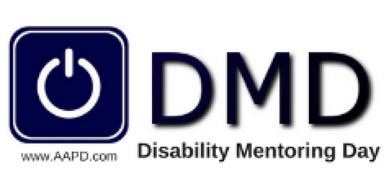 Disability Mentoring Day logo with web address www.AAPD.com