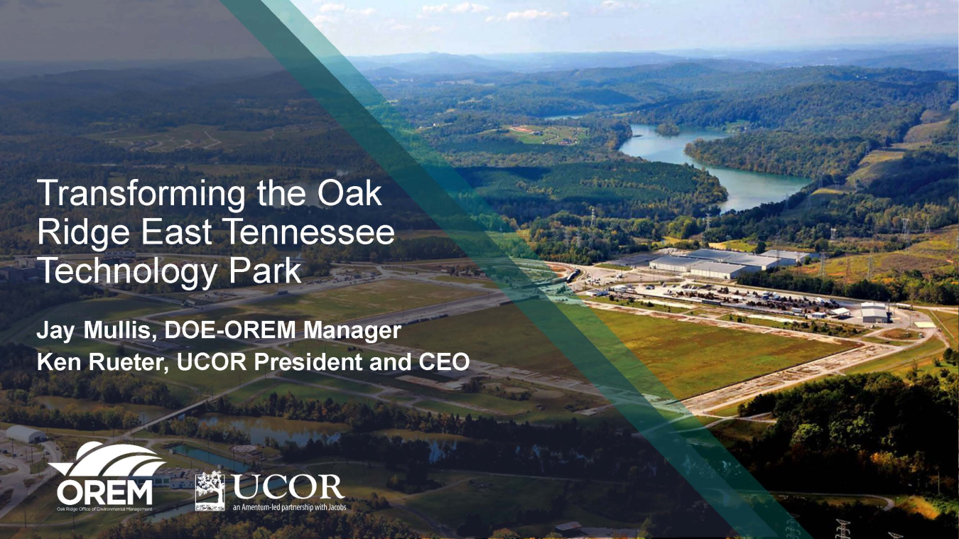 Cover page from Oak Ridge East Tennessee Technology Park: Vision 2020 Presentation