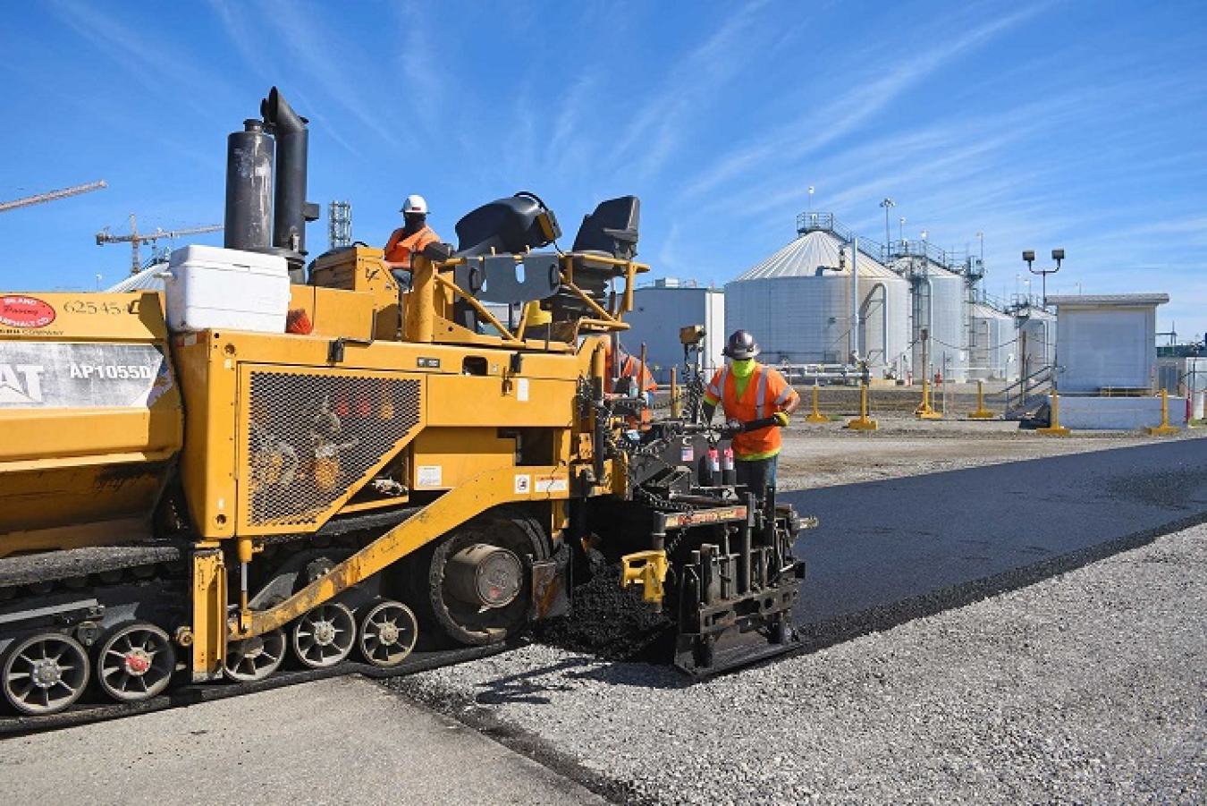 Workers paved roads and parking lots at the Waste Treatment and Immobilization Plant in July, establishing the future operational area of the plant that will treat tank waste.