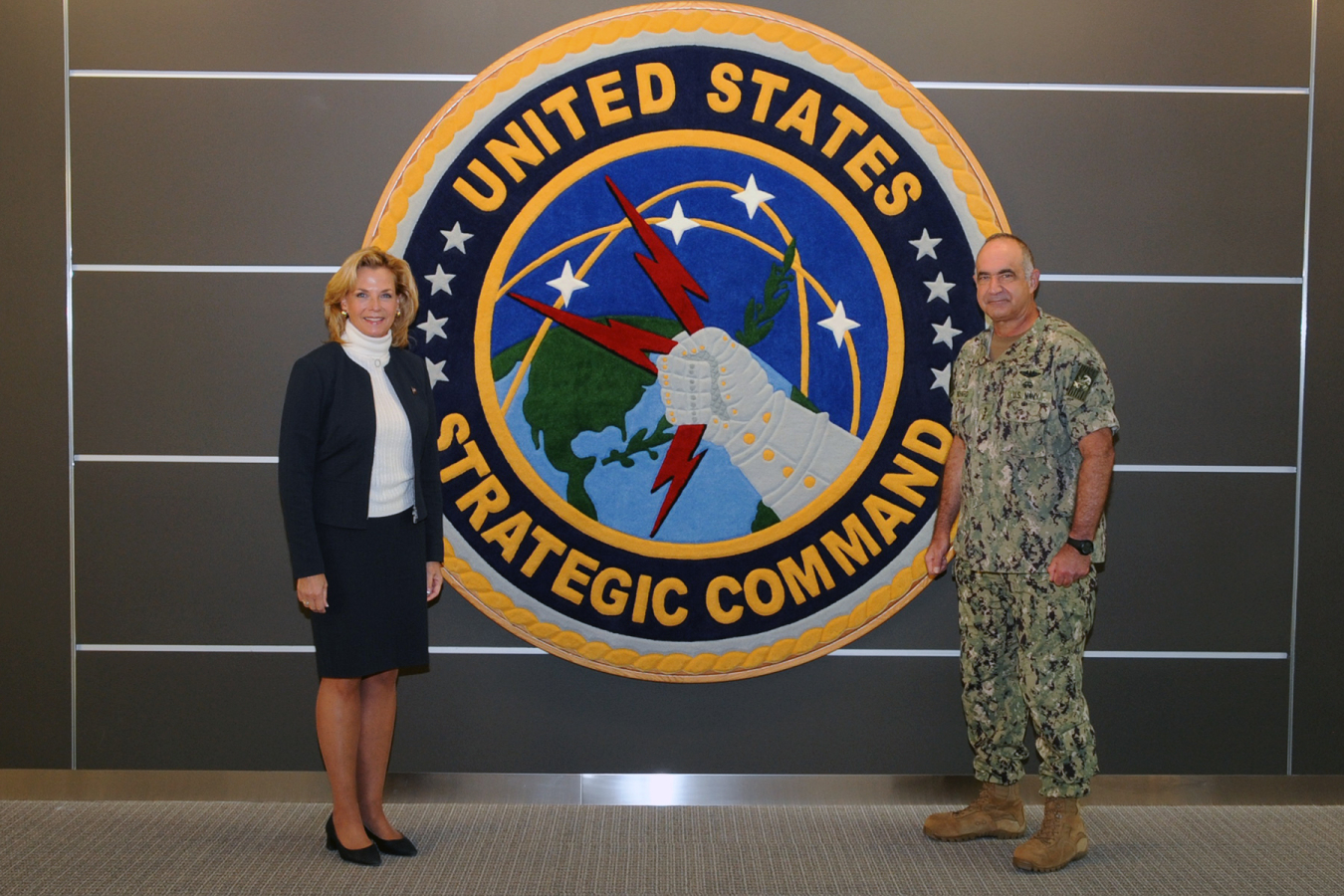 NNSA Administrator Lisa E. Gordon-Hagerty and the leader of U.S. Strategic Command, Adm. Charles Richard.