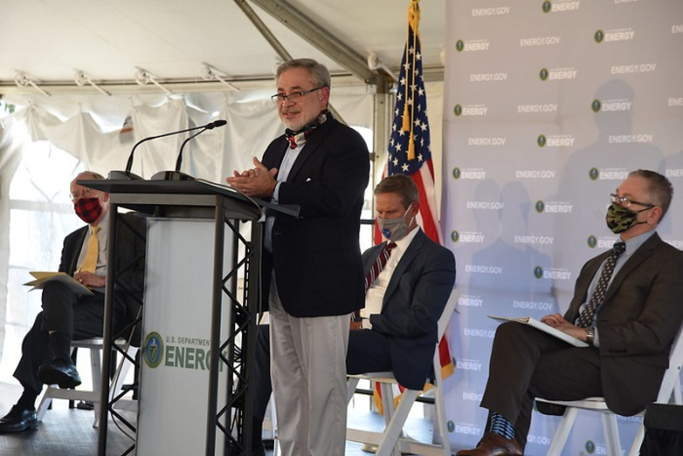 Energy Secretary Dan Brouillette speaks during an Oct. 13 celebration marking the completion of major environmental cleanup at the East Tennessee Technology Park at Oak Ridge.