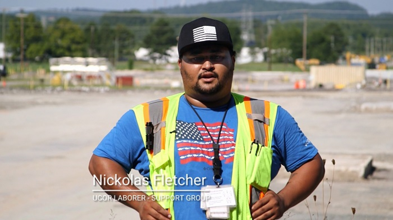 Nick Fletcher is a newer addition to Oak Ridge. He began working there two years ago after completing an apprenticeship training program, and went on to support cleanup efforts at the East Tennessee Technology Park.