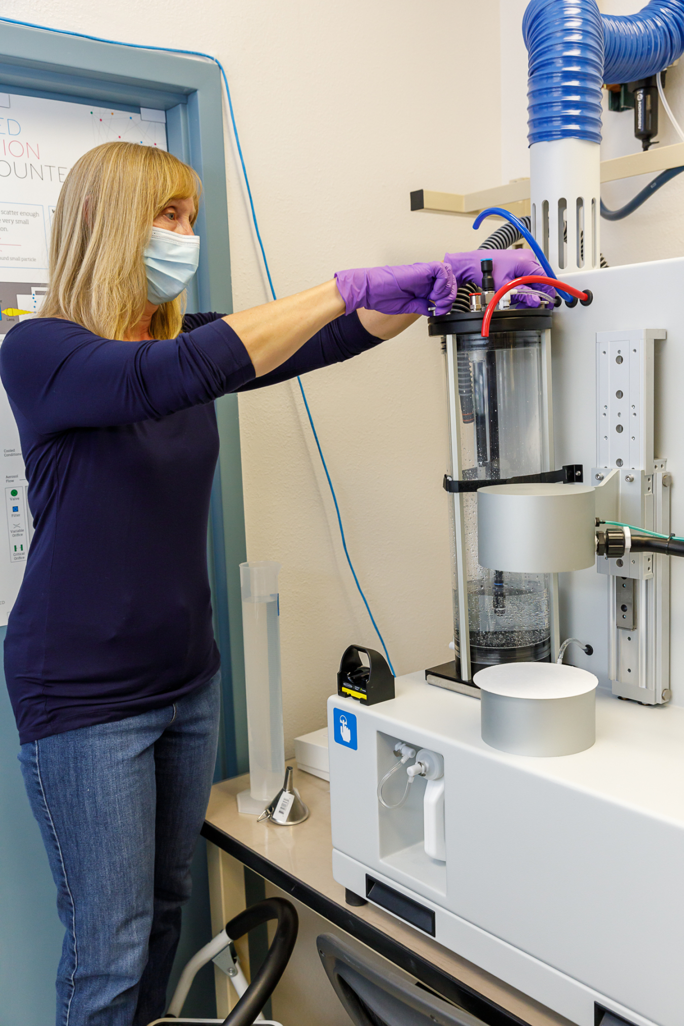 Sandia National Laboratories technologist Dora Wiemann uses this system to test materials for Albuquerque companies through the New Mexico Small Business Assistance program.