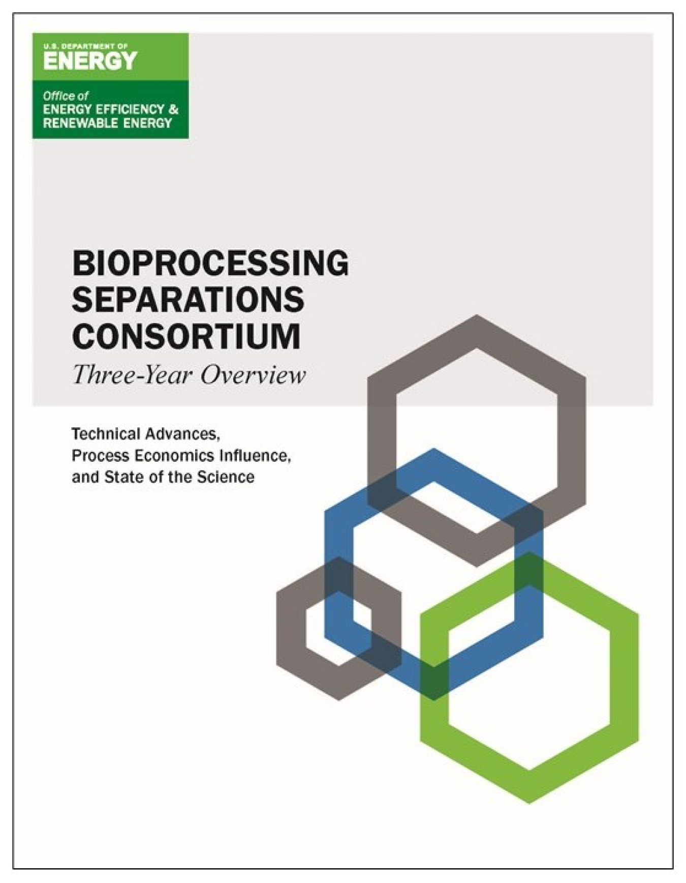 Cover page for the Bioprocessing Separations Consortium Three-Year Overview