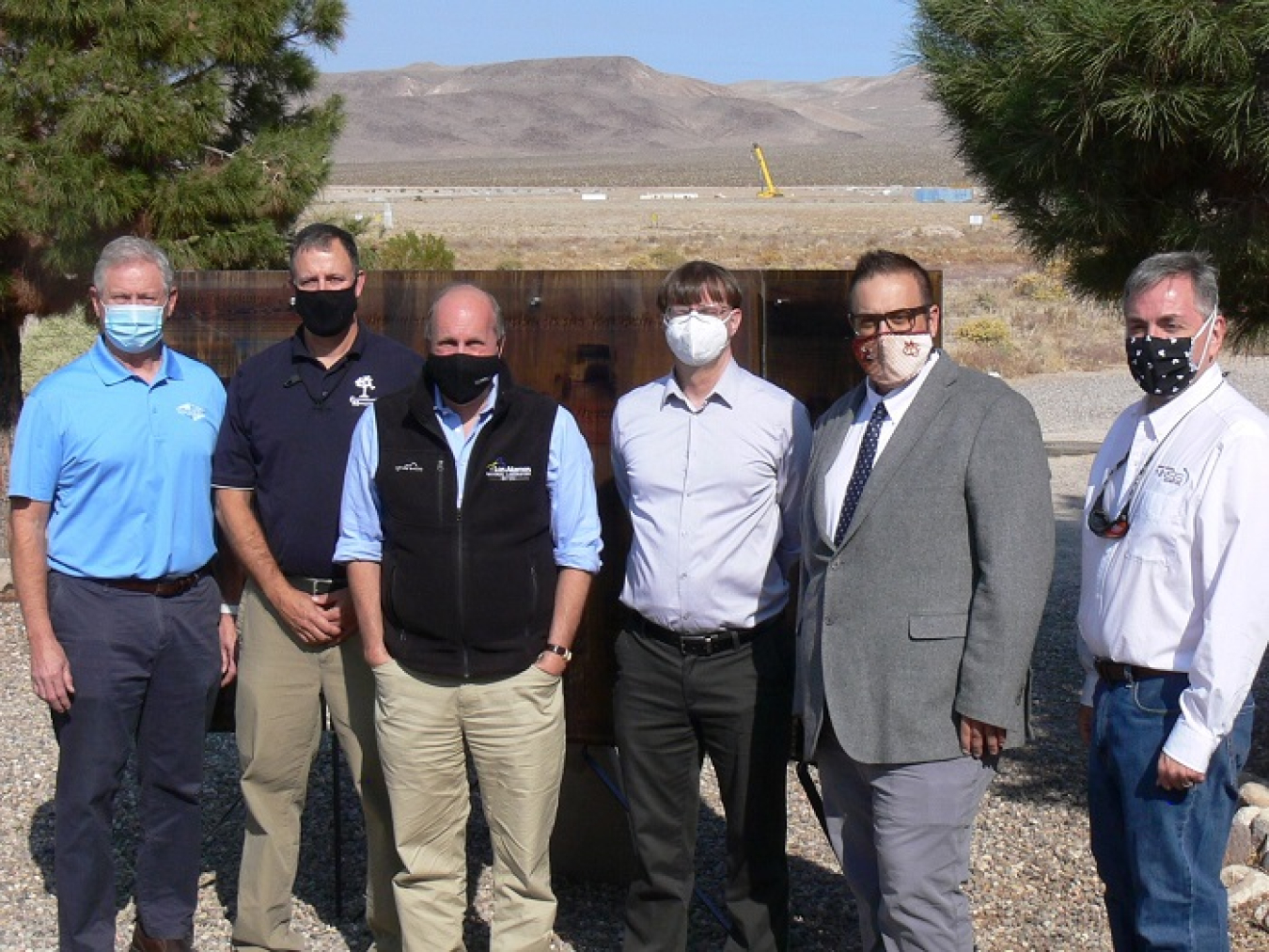 DOE and National Nuclear Security Administration (NNSA) officials commemorate the successful transfer of 70 remediated sites on and around Nevada’s historic Tonopah Test Range.