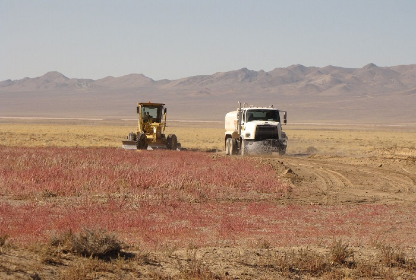 Revegetation activities at the Tonopah Test Range.