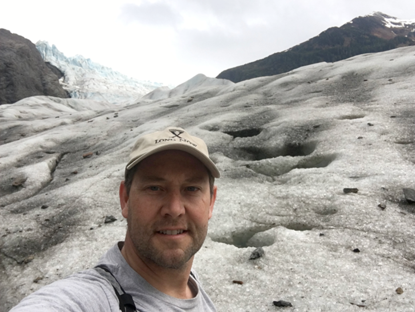 Dr. Matt Heavner enjoying a hike in the arctic.