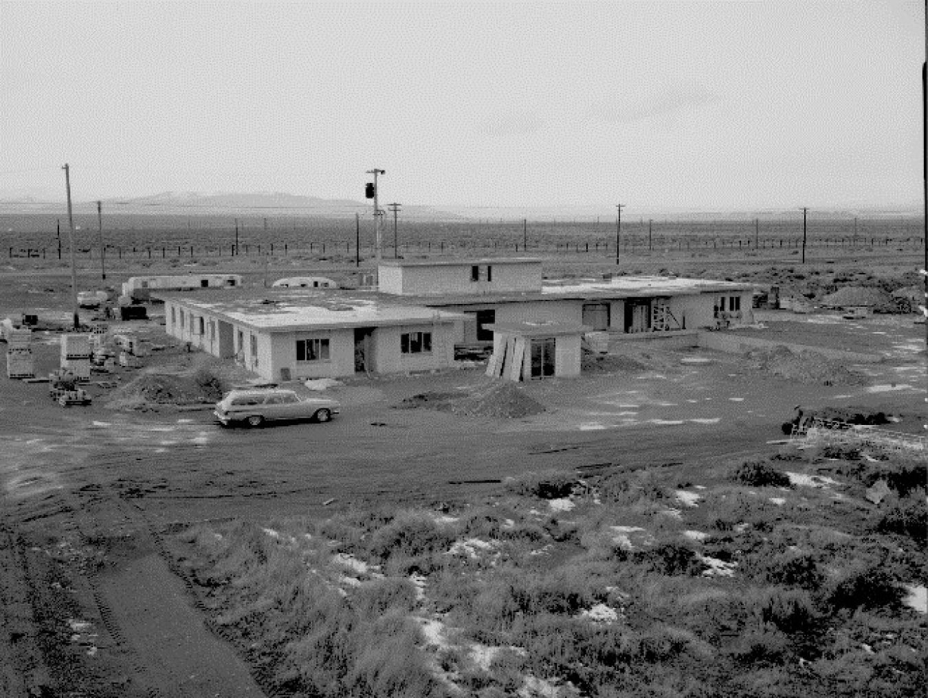 Constructed in the 1960s, the current Hanford Meteorological Station replaced the original small two-story station, shown above.