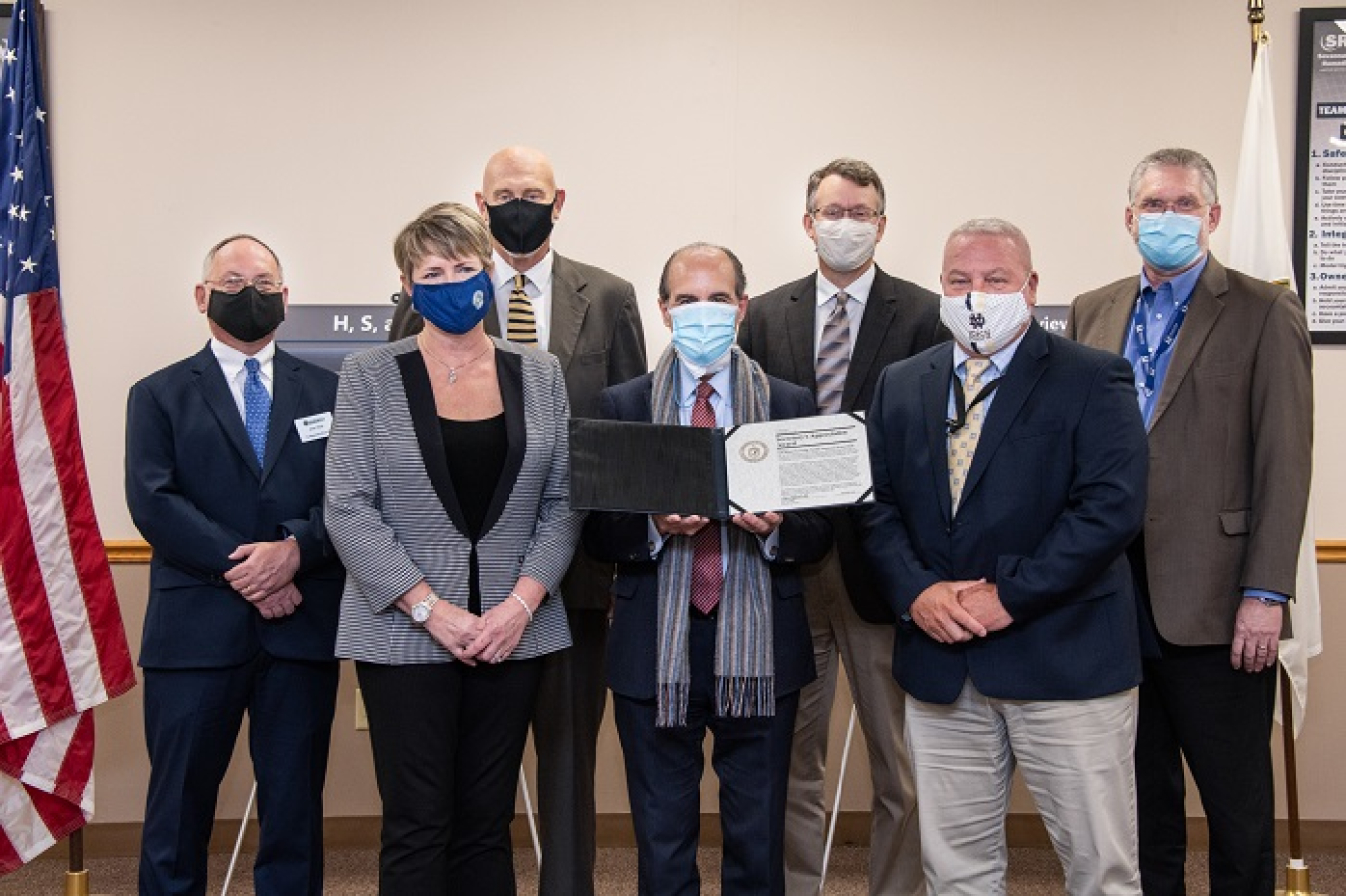 Deputy Secretary Mark W. Menezes presented members of the Salt Waste Processing Facility (SWPF) project team with the Secretary of Energy Appreciation Award on Dec. 4.