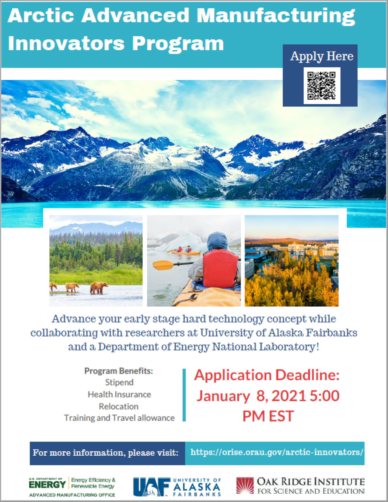 Arctic Advanced Manufacturing Innovators Program Flyer