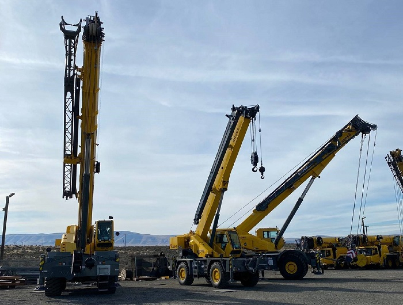 Three new mobile hydraulic cranes recently replaced Hanford Site machinery from the 1990s.