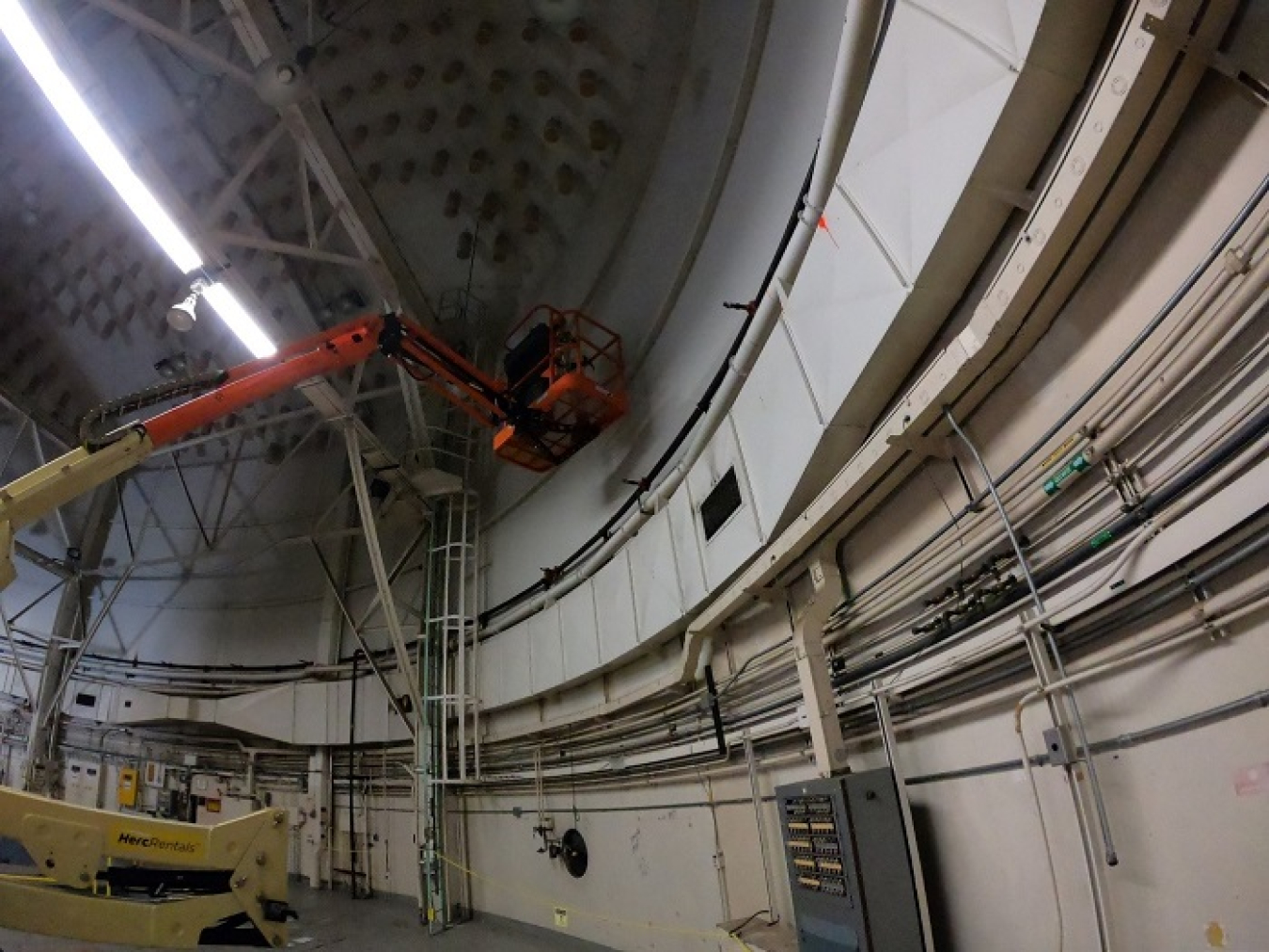 U.S. Army Corp Engineers crews conduct surveys within Building 280, which houses the Livermore Pool Type Reactor.