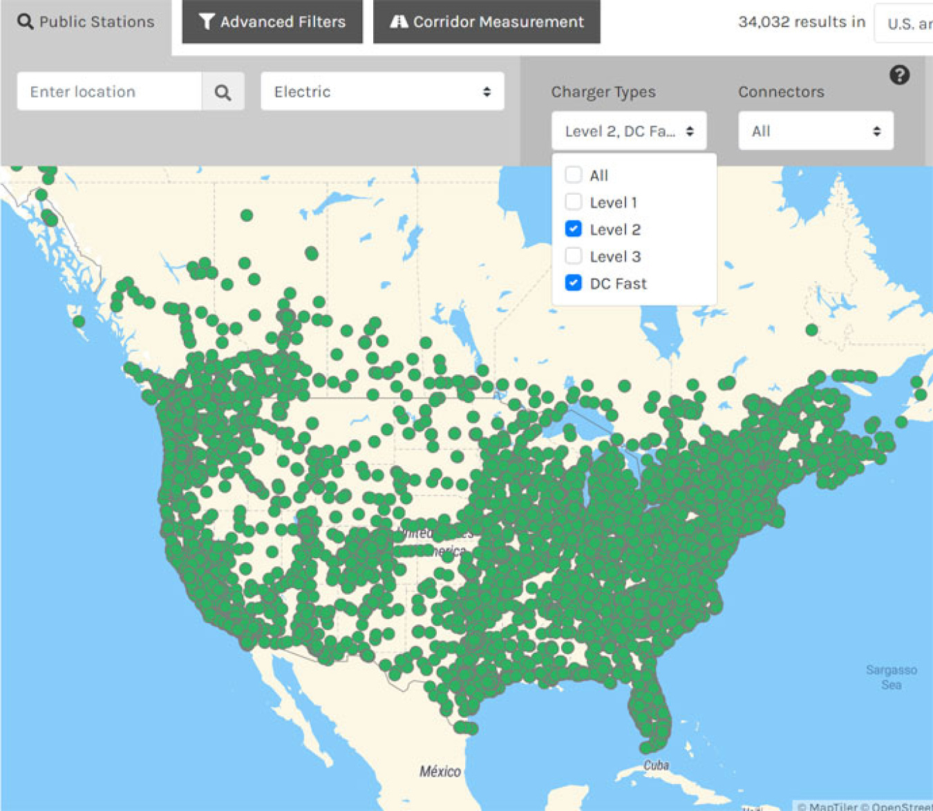 AFDC Fuel Station Locator tool.