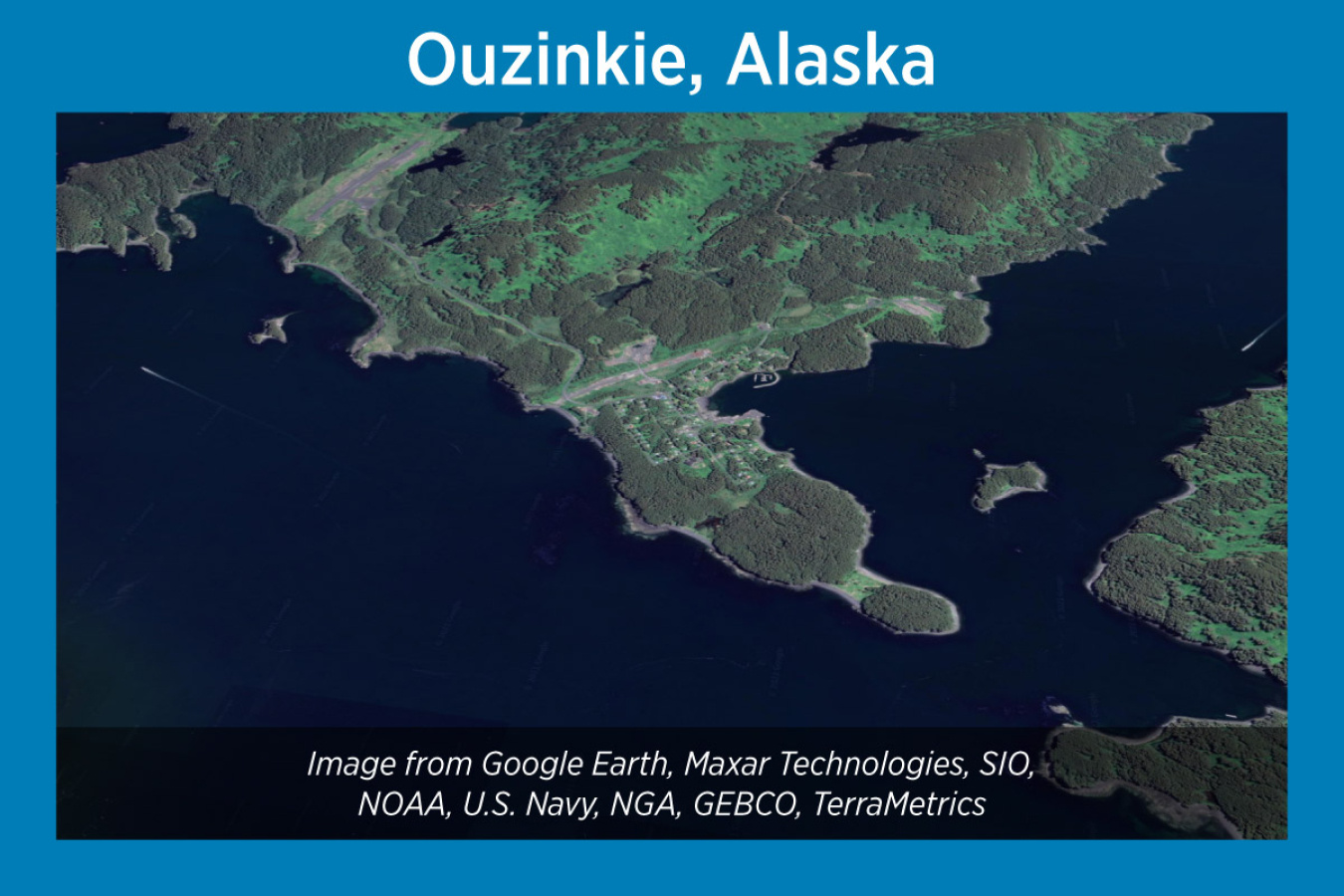 Ouzinkie, Alaska, Satellite Image