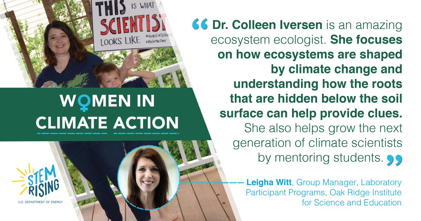 Leigha Witt, group manager for Laboratory Participant Programs at ORISE is inspired by Dr. Colleen Iversen.