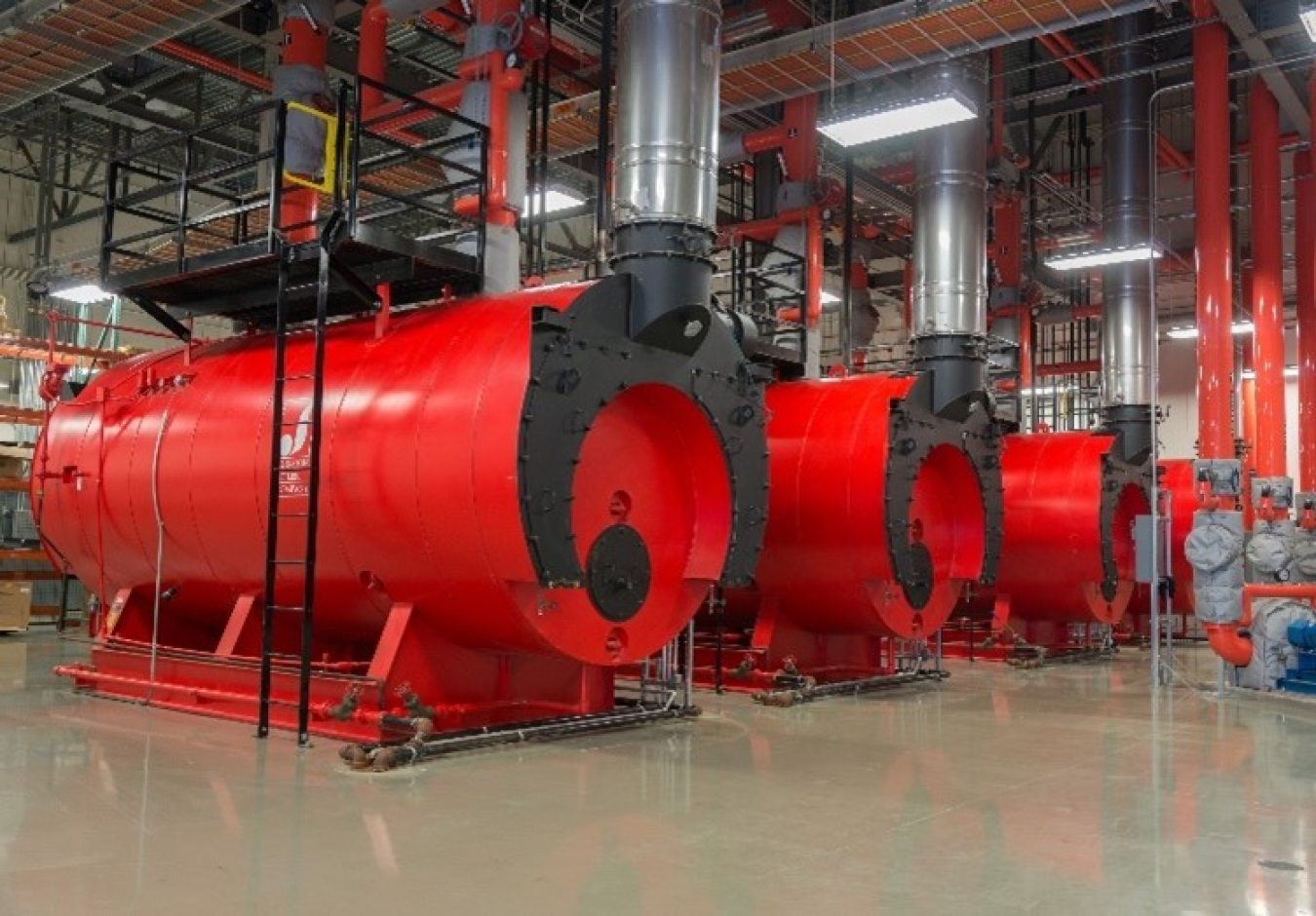 These natural gas boilers at NNSA's Kansas City National Security Campus provide heat for the site's main building, which covers over one million square feet.