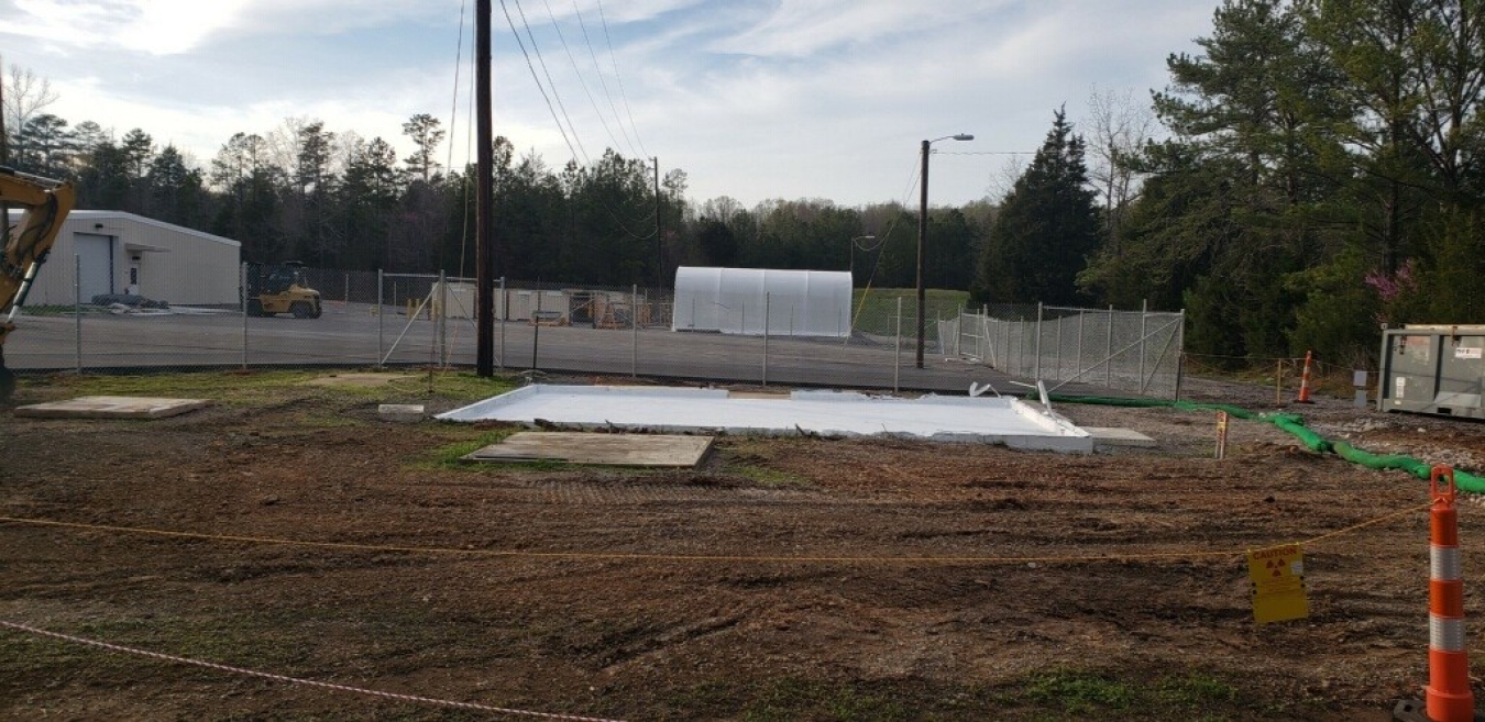 The Tritium Target Preparation Facility was demolished in late March. The project eliminated a contaminated 1960s-era building and opens land that DOE can reuse for future missions.