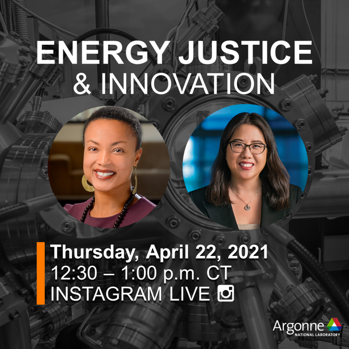 Join April 22 on Argonne's Instagram channel for a live Q&A on energy justice.