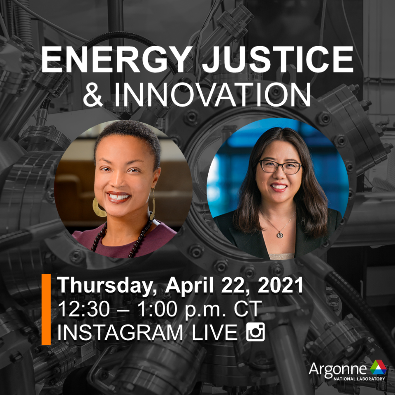 Join April 22 on Argonne's Instagram channel for a live Q&A on energy justice. 