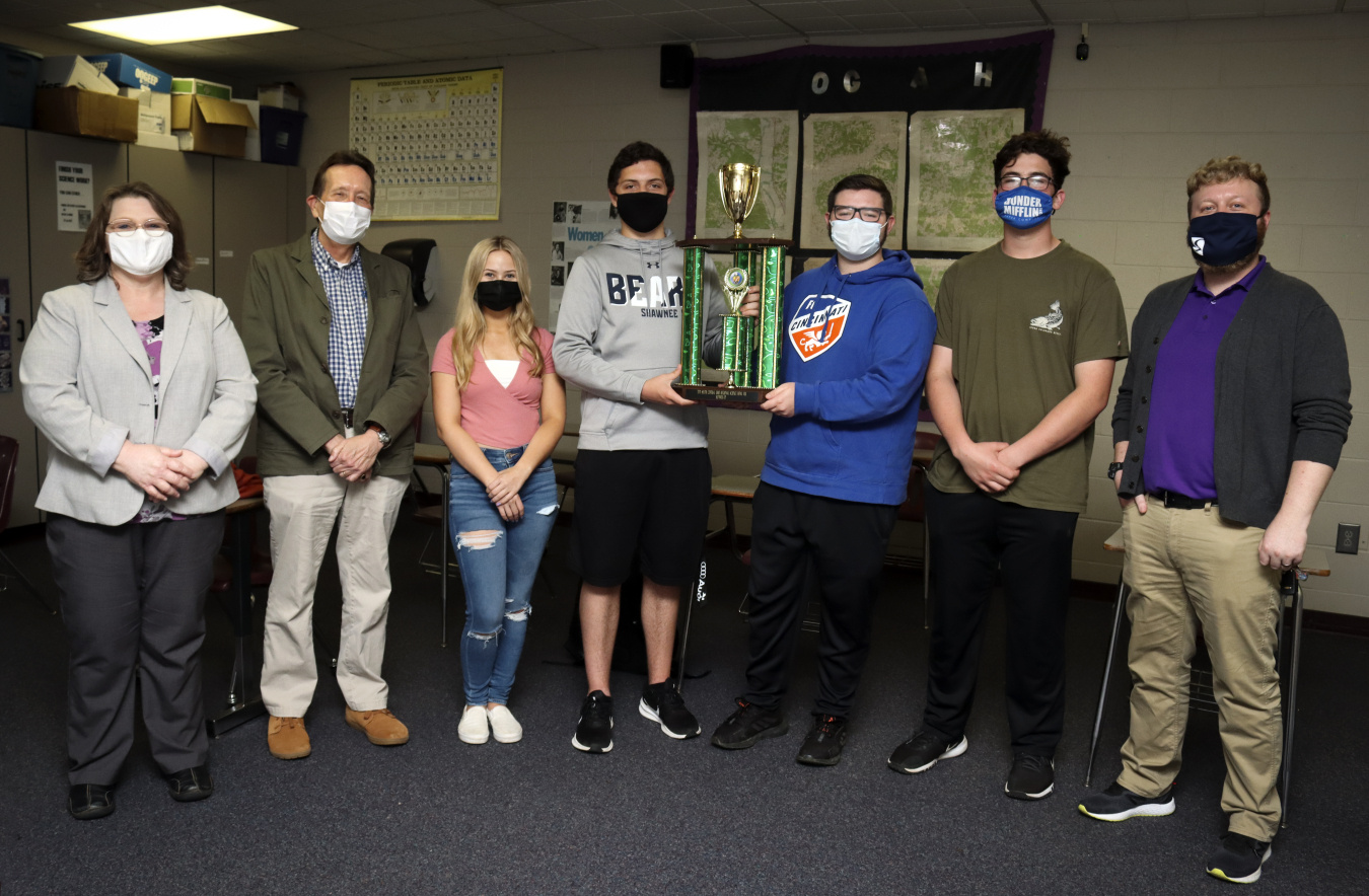 Valley High School placed second in the 2021 South Central Ohio Regional Science Bowl. The team is shown here.