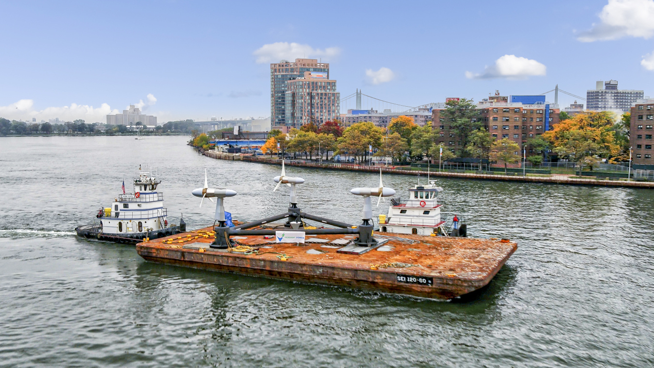 Verdant launch on the NYC East River.