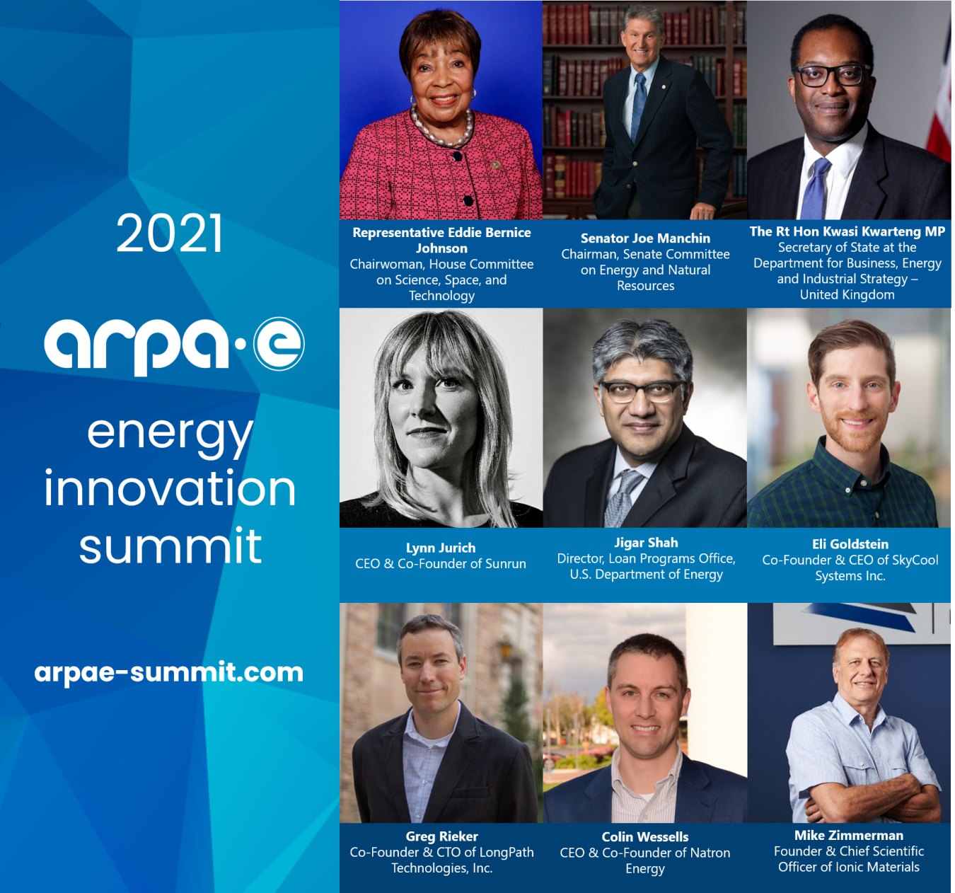 ARPA-E Summit 2021 speakers list