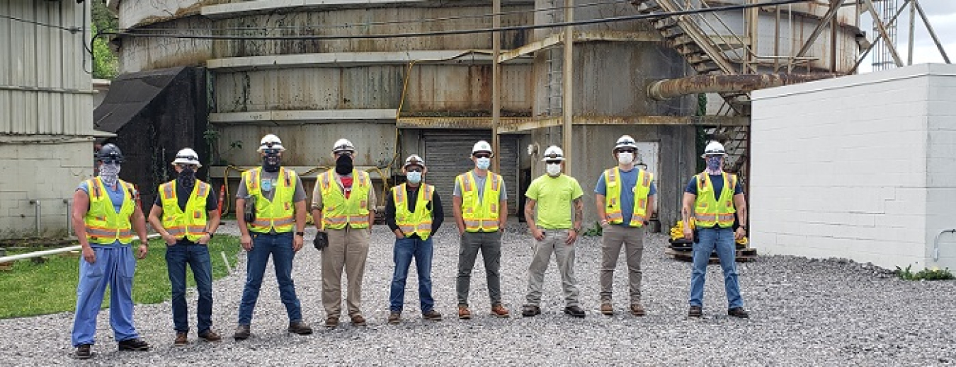 This UCOR electrical team isolated all potentially hazardous energy sources at the Experimental Gas-Cooled Reactor to move the facility to a “cold and dark” state. This process is a crucial step prior to deactivation, which is slated to begin this summer.