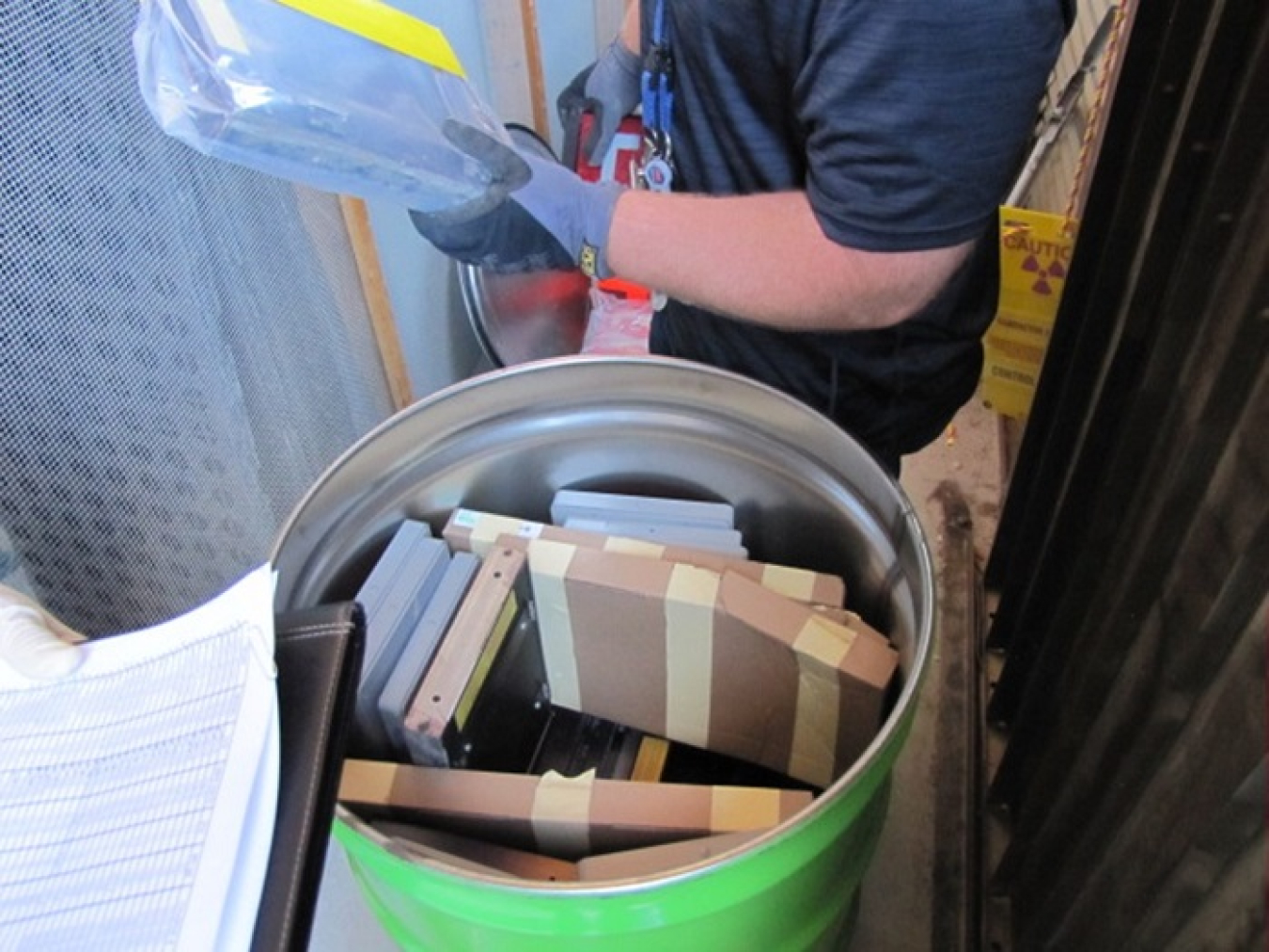 A past visual verification of low-level waste conducted at the Nevada National Security Site.
